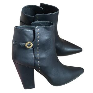 Rebecca Minkoff Darren Black Leather Booties, Size 6, NWOB‎